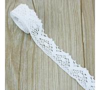 (5 metri/rotolo) Nastro in pizzo ricamato in cotone bianco, tessuto, rifiniture fai da te, materiali per cucire e artigianato fatti a mano-8