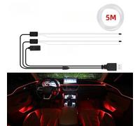 5 Metro RGB LED Auto Ambiente Luce USB Fibra Ottica Striscia per Interno Uso