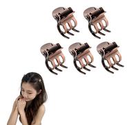 5 mini fermagli per capelli in metallo per donne, fermagli per capelli in bronzo per frangia laterale, accessori per lo styling