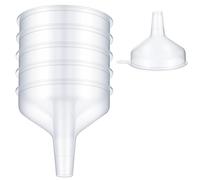 5 mini imbuti in plastica, piccolo imbuto per cucina, plastica, contagocce in plastica, piccolo mini giudice per oli, lozione, shampoo, arte sabbiosa
