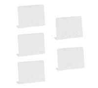 5 mini lavagne in acrilico, 100 x 75 mm, a forma di L, cancellabili, piccole lavagne da tavolo per buffet, matrimoni, feste (bianco)