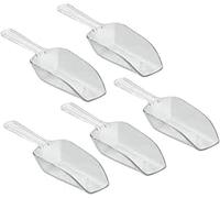 5 mini palette per ghiaccio in plastica trasparente riutilizzabili, per matrimoni, caramelle, dessert, buffet, gelato, proteine, polvere, cibo per animali domestici, utensili da cucina e gadget, 4,5 x