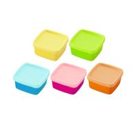 5 mini scatole portaoggetti, piccole scatole per ingredienti, scatole per alimenti complementari, scatole per alimenti alimentari, contenitori con coperchio, barattoli di chiusura riutilizzabili