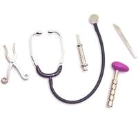 5 mini stetoscopio per casa delle bambole strumenti per la cura delle bambole kit da giardino in miniatura, set di accessori per ospedale per la decorazione della casa delle bambole in miniatura