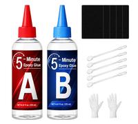 5 Minuti Colla Epossidica Bicomponente 250ml Trasparente ad Alta Intensità
