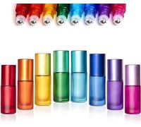 5 ml Roll On Vuoto per Oli Essenziali,8 pezzi Contenitori Rullo Vuoto Colorato per Profumo, Olio Essenziale, Aromaterapia,liquidi,Profumi e Cosmetici