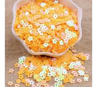 5 mm Cinque petali Fiore Illusion Paillettes colorate Cucite a mano Fai da te Perline di fiori piccoli Accessori per abbigliamento Decorazione in argilla di C-YWH04-5 mm 1500 pezzi