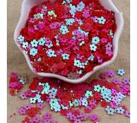 5 mm Cinque petali Fiore Illusion Paillettes colorate Cucite a mano Fai da te Perline di fiori piccoli Accessori per abbigliamento Decorazione in argilla di C-YWH10-5 mm 1500 pezzi