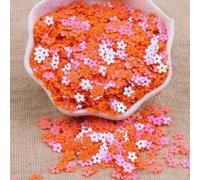 5 mm Cinque petali Fiore Illusion Paillettes colorate Cucite a mano Fai da te Perline di fiori piccoli Accessori per abbigliamento Decorazione in argilla di C-YWH05-5 mm 1500 pezzi