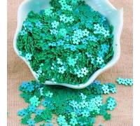 5 mm Cinque petali Fiore Illusion Paillettes colorate Cucite a mano Fai da te Perline di fiori piccoli Accessori per abbigliamento Decorazione in argilla di C-YWH12-5 mm 1500 pezzi