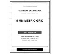5 mm Metric Grid Technical Graph Paper Notebook - Gray Grid Edition: 8.5 x 11 Large-Format Engineering, Mathematics, Science and Design Workbook | 124 Pages