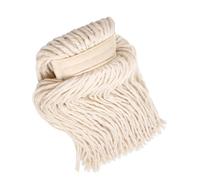 5 Mocio Lavapavimenti Professionale 400 gr in Cotone 42 cm - Ricambio Mop Filo Tagliato con Sistema Clic - Alta Assorbenza, Lavabile 95°C - Mocio Lavapavimenti per Parquet, Marmo, Gres