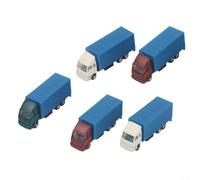 5 Modelli Camion Articolati Scala 1:150 N Gauge Miniature Plastiche per Layout Paesaggistico Tavoli Sabbia Giocattolo Collezione