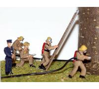 5 Moderni Vigili Del Fuoco F134AP Figurine In Scala OO Langley Models