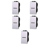 5 MODULI DEVIATORE ASSIALE 16A, BIANCO, COMPATIBILE CON BTICINO LIVING, MODULI E FRUTTI 100% COMPATIBILI, MATERIALI DI ALTA QUALITA'