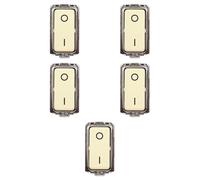 5 MODULI INTERRUTTORE BIPOLARE 0-1, BIANCO, COMPATIBILE CON BTICINO MAGIC, 2 POSIZIONI, MODULI E FRUTTI 100% COMPATIBILI, MATERIALI DI ALTA QUALITA'