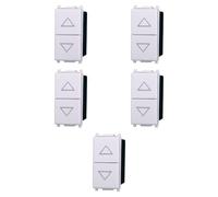 5 MODULI INTERRUTTORE DOPPIO SALISCENDI, BIANCO, COMPATIBILE CON VIMAR PLANA, INTERBLOCCATO, PER TAPPARELLE AVVOLGIBILI, MODULI E FRUTTI 100% COMPATIBILI, MATERIALI DI ALTA QUALITA'
