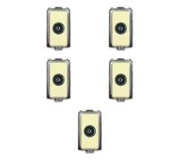 5 MODULI PRESA ANTENNA TV, BIANCO, COMPATIBILE CON BTICINO MAGIC, PRESA CON CONNETTORE DIAMETRO 9,5MM, MODULI E FRUTTI 100% COMPATIBILI, MATERIALI DI ALTA QUALITA'