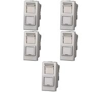 5 MODULI PRESA ETHERNET CAT5E, GRIGIO, COMPATIBILE CON BTICINO AXOLUTE, PRESA DI RETE INTERNET, CONNETTORE RJ45, MODULI E FRUTTI 100% COMPATIBILI, MATERIALI DI ALTA QUALITA'