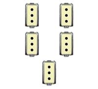 5 MODULI PRESA PICCOLA 10A, BIANCO, COMPATIBILE CON BTICINO MAGIC, PRESA 220V 230V 10A, MODULI E FRUTTI 100% COMPATIBILI, MATERIALI DI ALTA QUALITA'