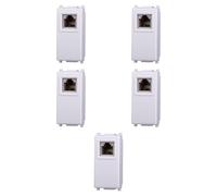 5 MODULI PRESA TELEFONICA, BIANCO, COMPATIBILE CON VIMAR PLANA, PRESA TELEFONO, CONNETTORE RJ11, MODULI E FRUTTI 100% COMPATIBILI, MATERIALI DI ALTA QUALITA'