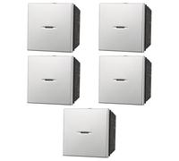 5 MODULI PULSANTE ASSIALE 16A, 2 MODULI, GRIGIO, COMPATIBILE CON BTICINO AXOLUTE, MODULI E FRUTTI 100% COMPATIBILI, MATERIALI DI ALTA QUALITA'