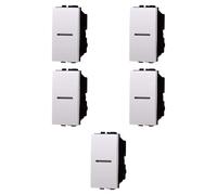 5 MODULI PULSANTE ASSIALE 16A, BIANCO, COMPATIBILE CON BTICINO LIVING, MODULI E FRUTTI 100% COMPATIBILI, MATERIALI DI ALTA QUALITA'
