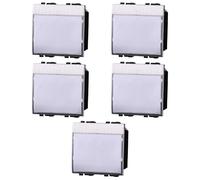 5 MODULI PULSANTE PORTANOME, BIANCO, COMPATIBILE CON BTICINO LIVING, PULSANTE A 2 MODULI, CAMPANELLO, INGRESSO, MODULI E FRUTTI 100% COMPATIBILI, MATERIALI DI ALTA QUALITA'