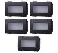5 MODULI SEGNAPASSO, NERO, COMPATIBILE CON BTICINO LIVING, LAMPADA LED BIANCO FREDDO 6000K, LUCE NOTTURNA, MODULI E FRUTTI 100% COMPATIBILI, MATERIALI DI ALTA QUALITA'
