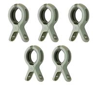 5 mollette da bagno grandi, antivento, in plastica, con clip per asciugamani, in spiaggia e lettini, per sdraio, piscina, sedia e biancheria (5 verdi)