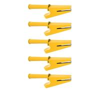 5 morsetti a coccodrillo rame con gomma isolata e foro da 4 mm per spina a banana, strumento di prova ad alta corrente, clip di manutenzione