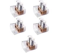 5 Morsetti forbox doppio, bipolare, sezione 2x 35mm² 35mmq, 2 poli, morsetto per cablaggio forbox, campanelle, in policarbonato e ottone, per scatole di derivazione, 500V 125A