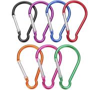 5 moschettoni in alluminio da 10,2 cm, grande molla, gancio portachiavi per moschettoni esterni, ideale per portachiavi e organizzazione degli attrezzi