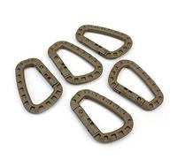 5 moschettoni riutilizzabili in plastica a forma di D, per campeggio, esterni, portachiavi, comodi ed ecologici