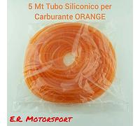 5 MT Tubo siliconico per Carburante colore ARANCIO CLEAR 5 X 8 MM