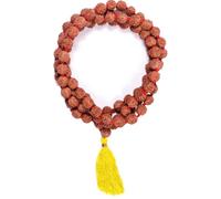 5 Mukhi Rudraksha Mala - 10 mm Rudraksha Japa Mala per uomo e donna-108+1...