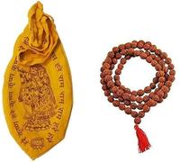 5 Mukhi Rudraksha Mala 108 perline ornamento rosario Japa Mala collana per preghiera puja meditazione confezione da 1