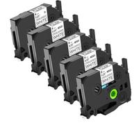 5 nastri adesivi per etichette adesive in acrilico con adesività 6-24 mm, compatibili con i modelli di stampante per etichette TZE-S231 TZ S241 S131(6mm White)