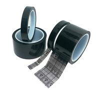 5 nastri elettrostatici con griglia nera - Nastro di identificazione industriale da 36 m per applicazioni di precisione (30 mm)