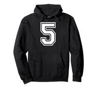 5 Numero Cinque Team Sports Graphic Design Matching Varsity Felpa con Cappuccio