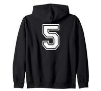 5 Numero Cinque Team Sports Graphic Design Matching Varsity Felpa con Cappuccio