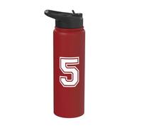 5 Numero Cinque Team Sports Graphic Design Matching Varsity Stainless Steel Insulated Water Bottle