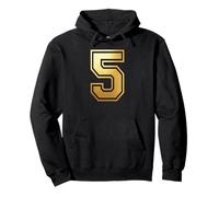 5 Numero Cinque Team Sports Graphic Varsity Matching Felpa con Cappuccio