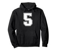 5 Numero Cinque Team Sports Graphic Varsity Matching Felpa con Cappuccio