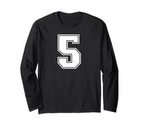 5 Numero Cinque Team Sports Graphic Varsity Matching Maglia a Manica