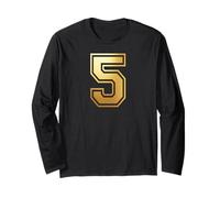 5 Numero Cinque Team Sports Graphic Varsity Matching Maglia a Manica