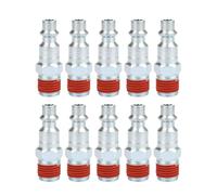 5 o 10 pezzi di connettore rapido for tubo flessibile for compressore d'aria pneumatico tipo USA con filettatura maschio NPT da 1/4 di pollice rivestita con colla(10 pcs)