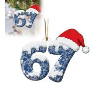 5 ornamenti natalizi divertenti 67 meme ornamenti natalizi da appendere, sei sette ornamenti natalizi in acrilico, ornamento per le vacanze di Natale, per albero di Natale, decorazione per la casa