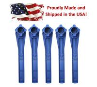 5 PACCHETTI Chiave Per Barile Blu 55-30-15 Galloni Tappo Dado Gas Chiusura