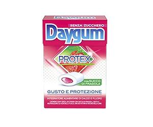 5 PACCHETTI GOMME DA MASTICARE DAYGUM PROTEX FRAGOLA CHEWING GUM CON SUCCO